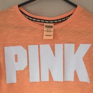 PINK/Victoria Secret Orange Logo T-Shirt